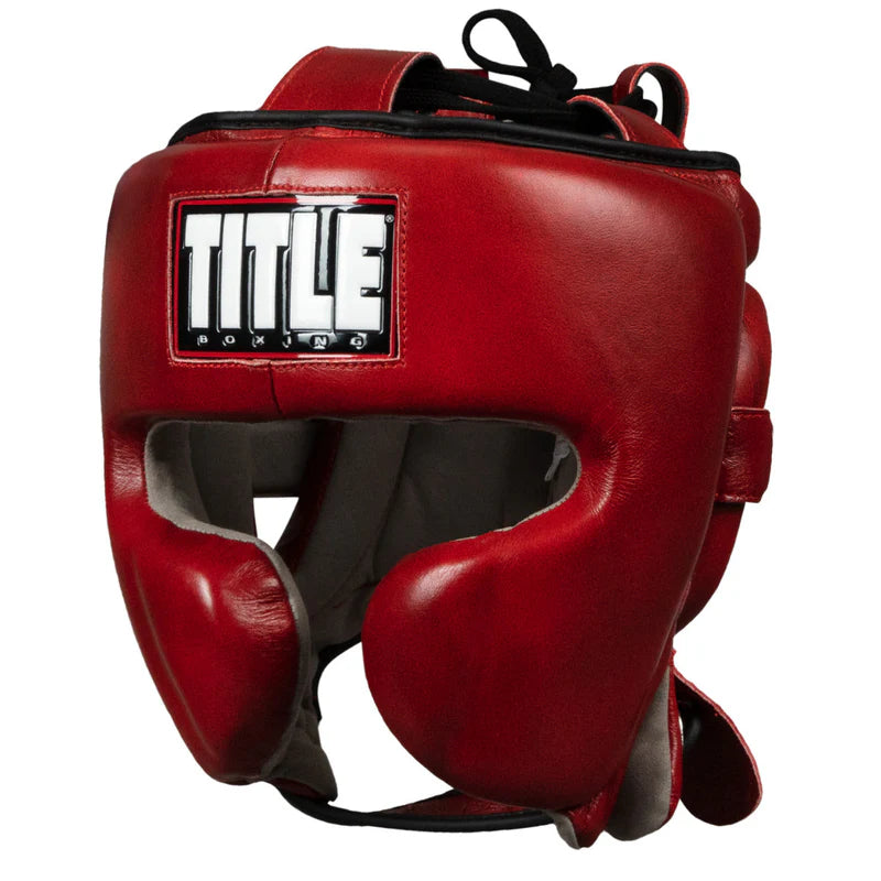TITLE Careta de Box Blood Red de Piel