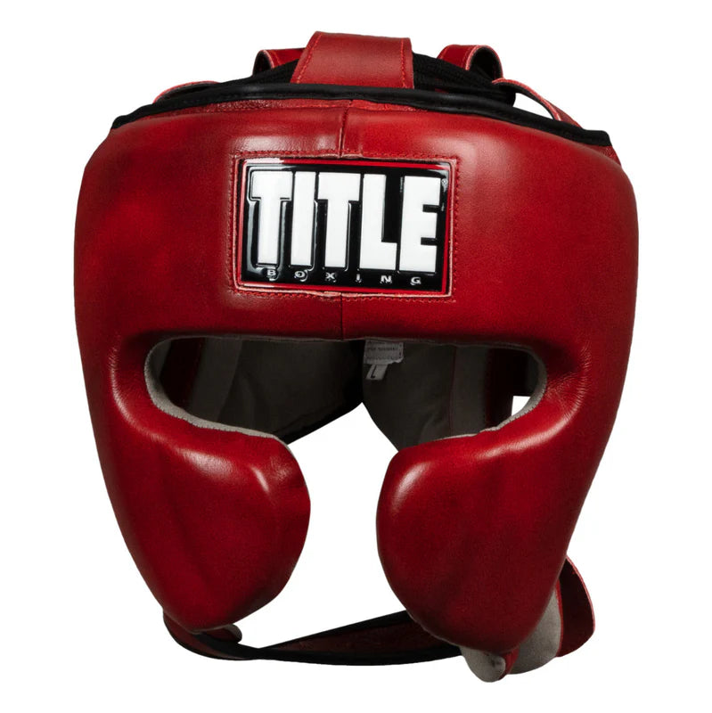 TITLE Careta de Box Blood Red de Piel