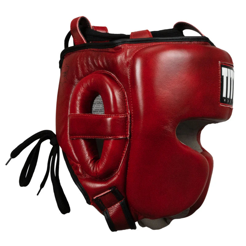 TITLE Careta de Box Blood Red de Piel
