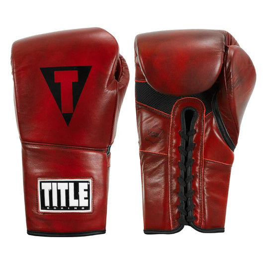 TITLE Guantes de Box Blood Red de Piel