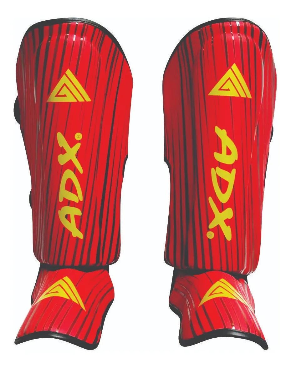 Espinilleras ADX Estelaris Rojo Muay Thai MMA
