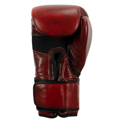 TITLE Guantes de Box Blood Red de Piel Cierre de Velcro