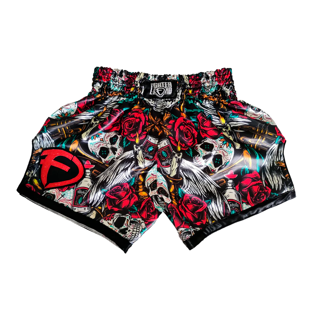 Short Muay Thai Fighter Legend Calaveras de Azúcar