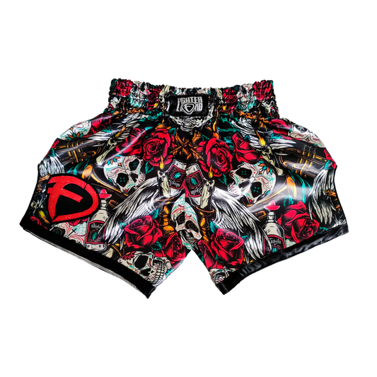 Short Muay Thai Fighter Legend Calaveras de Azúcar