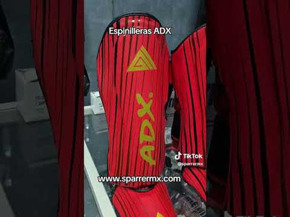 Espinilleras ADX Estelaris Rojo Muay Thai MMA